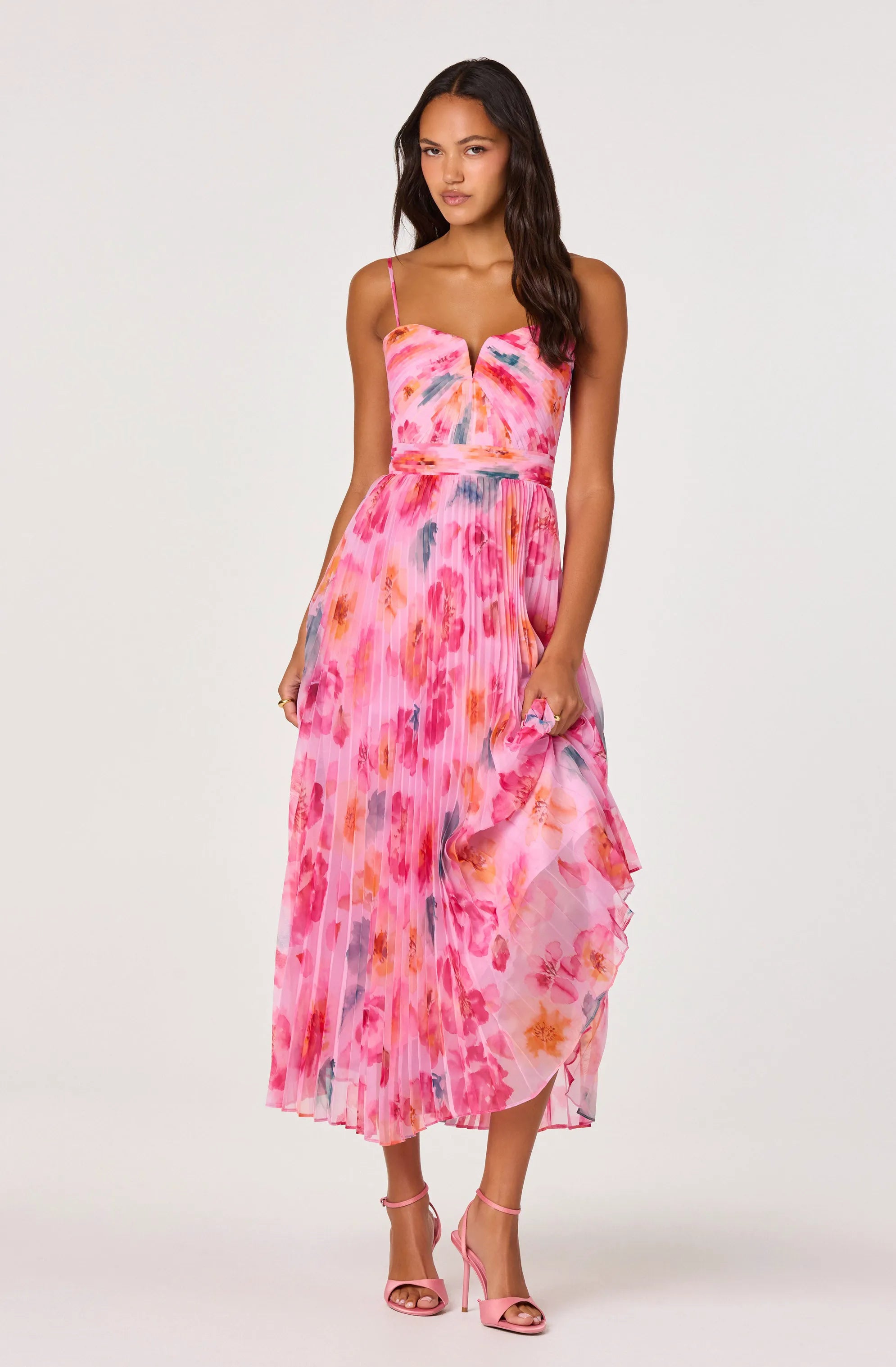 Pink multi floral