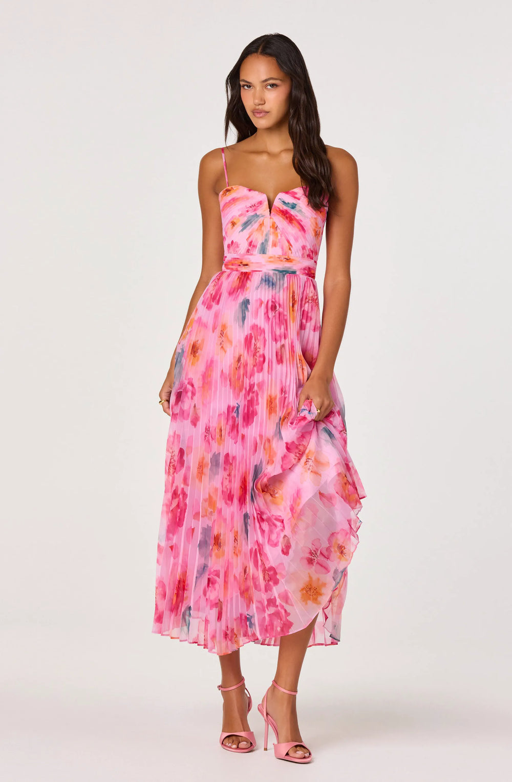 Pink multi floral