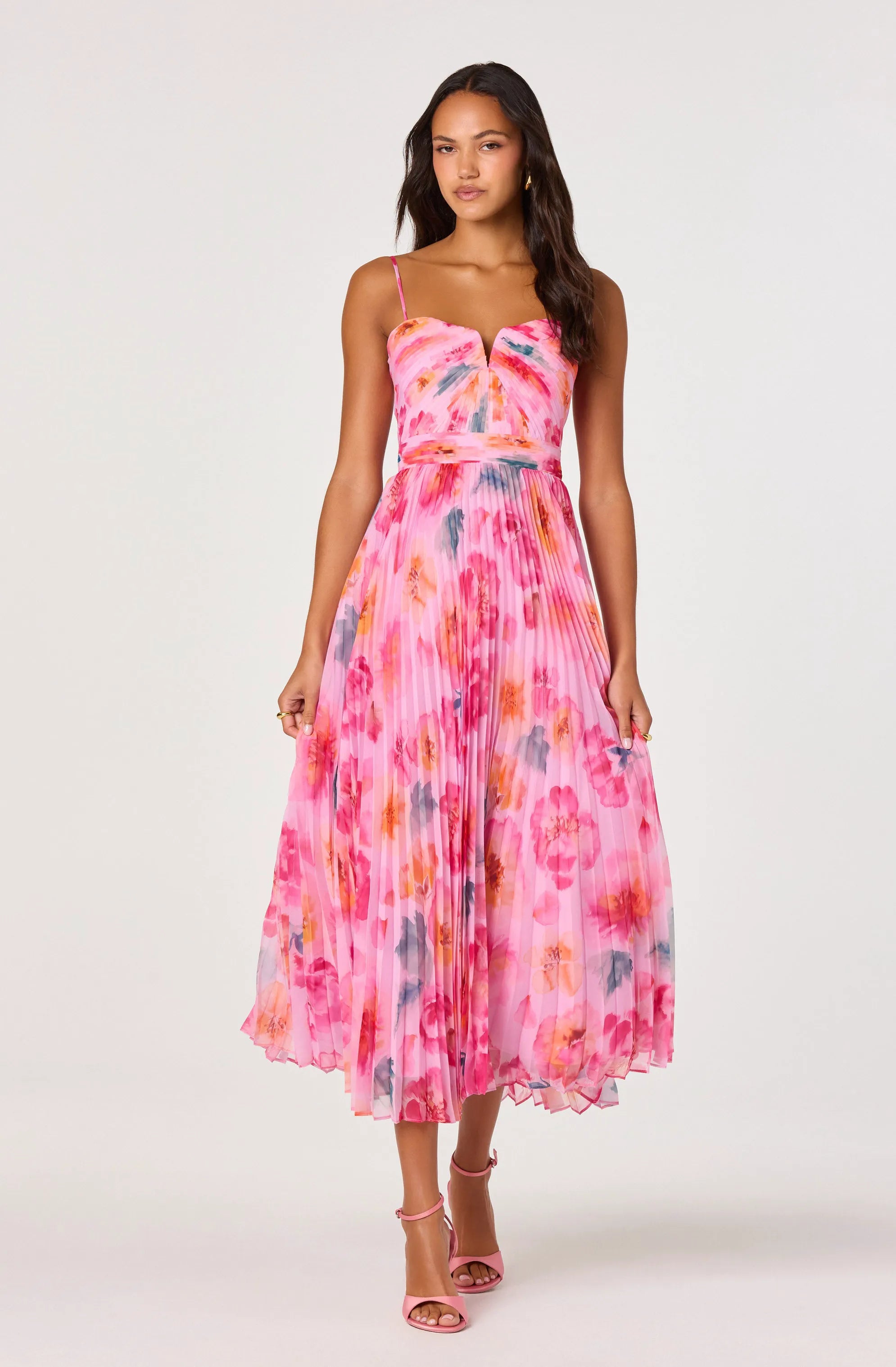 Pink multi floral