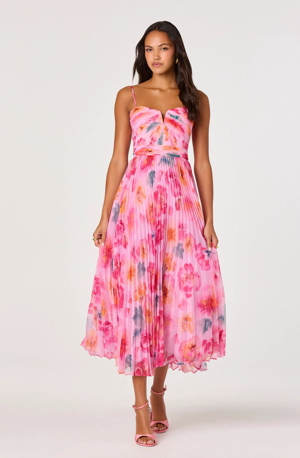 Pink multi floral