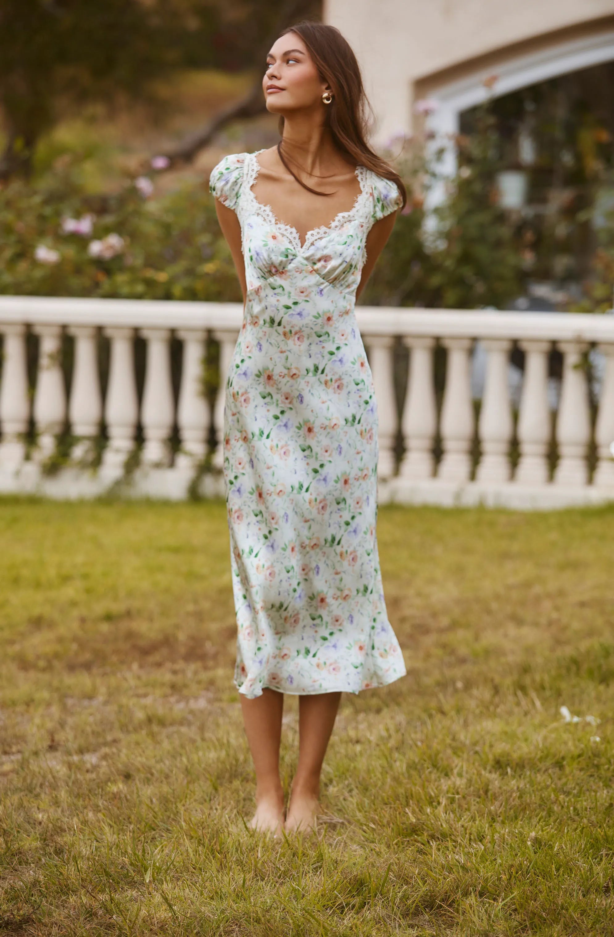 Pale green floral