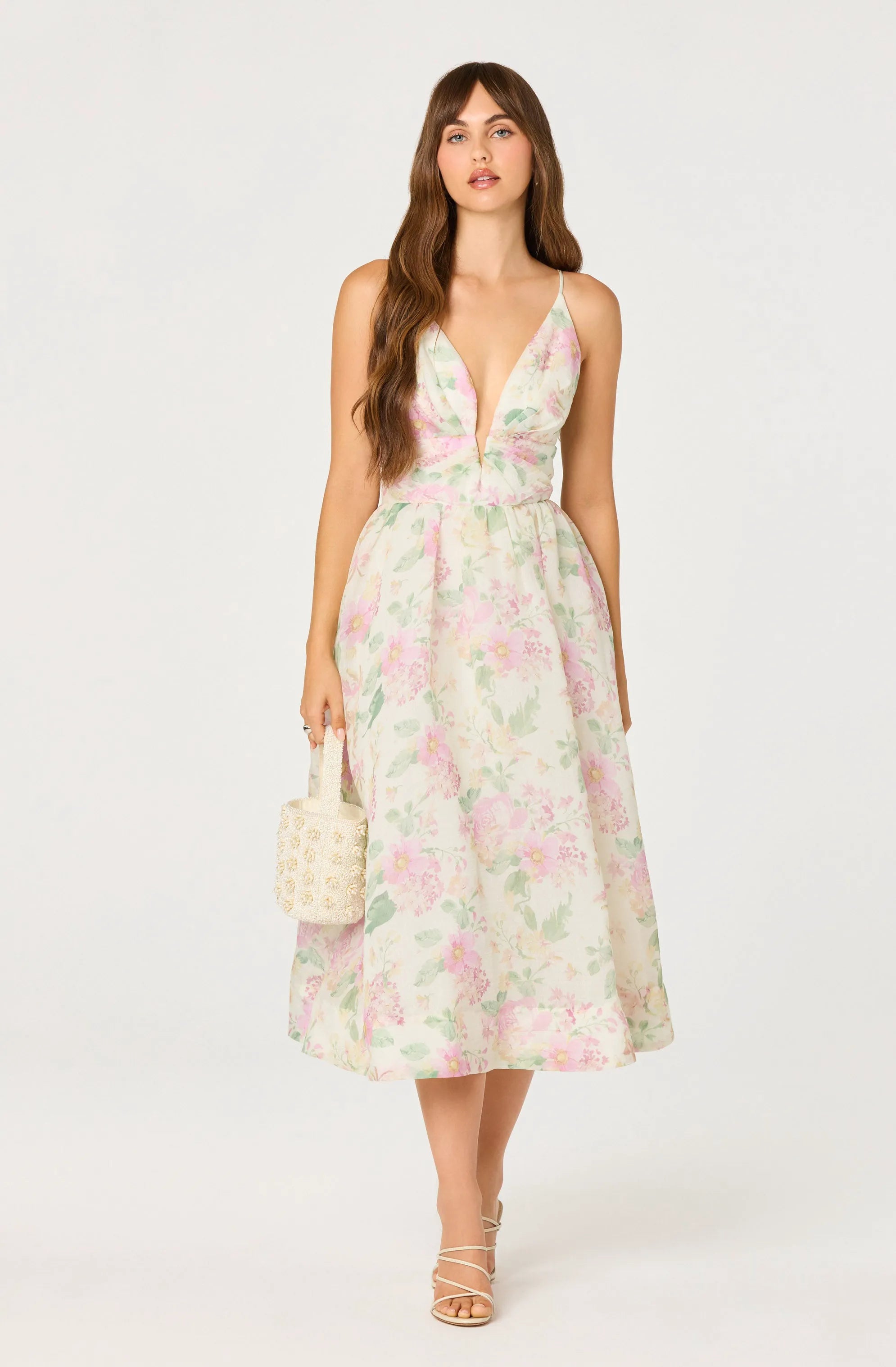 Pink ivory floral