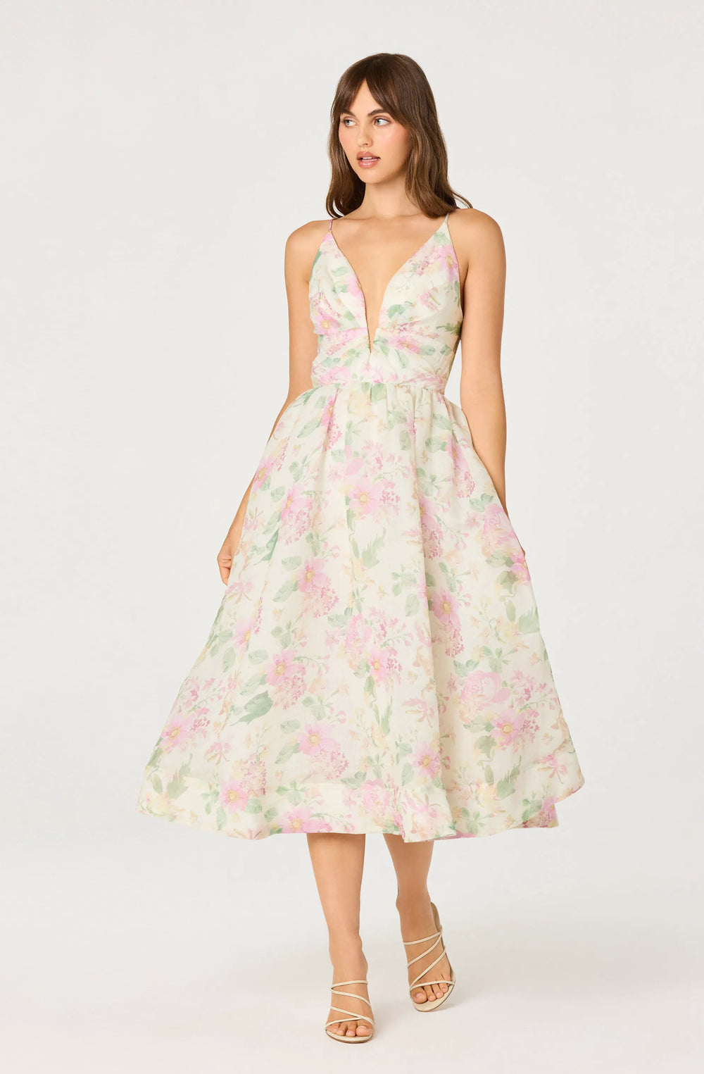 Pink ivory floral