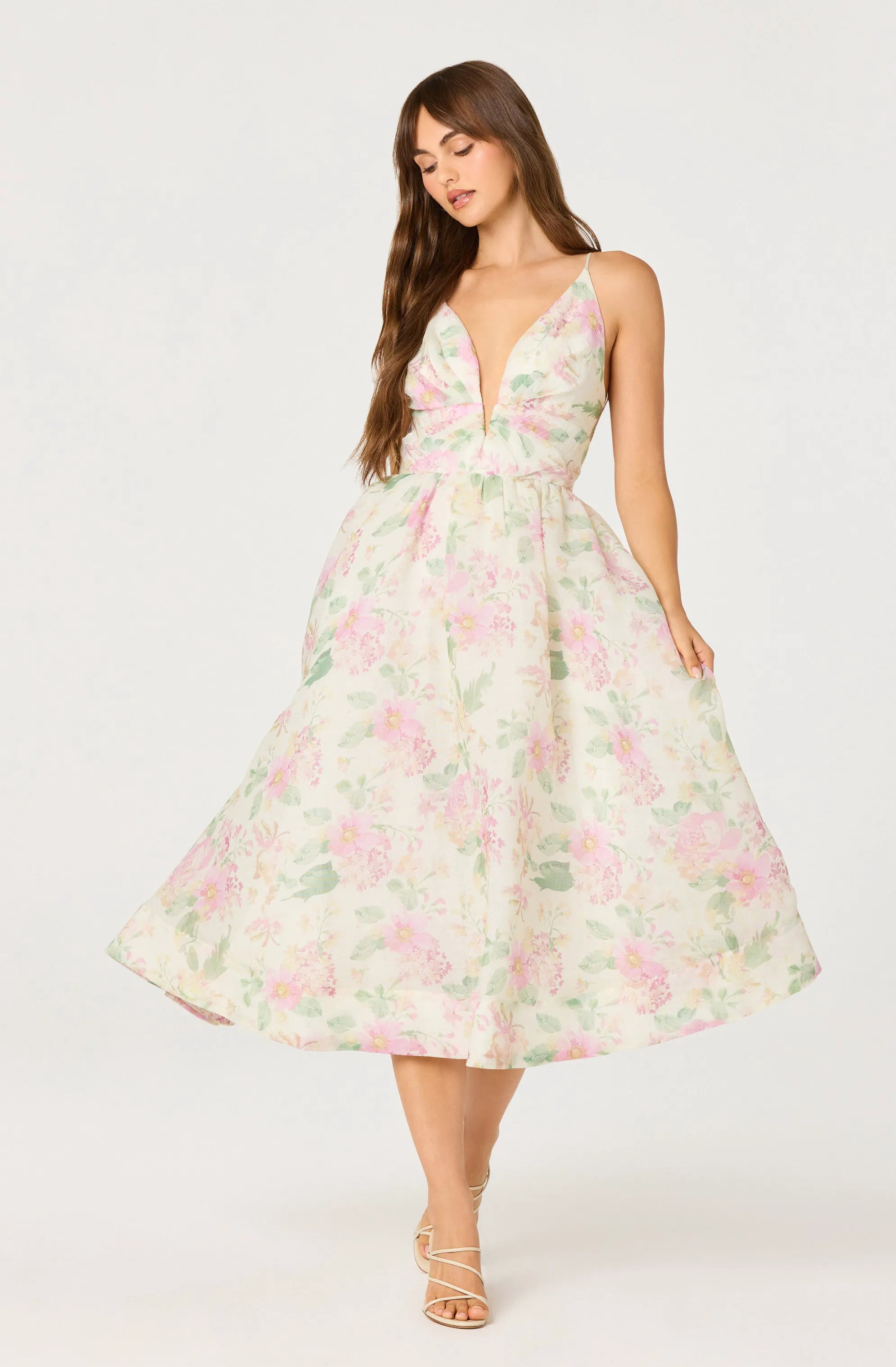 Pink ivory floral