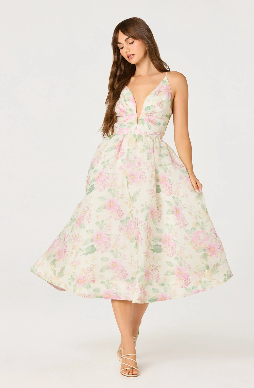 Pink ivory floral