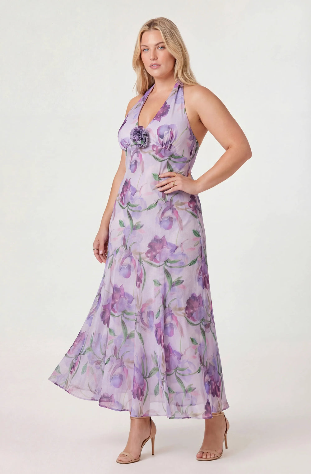 Plus Size - Purple floral