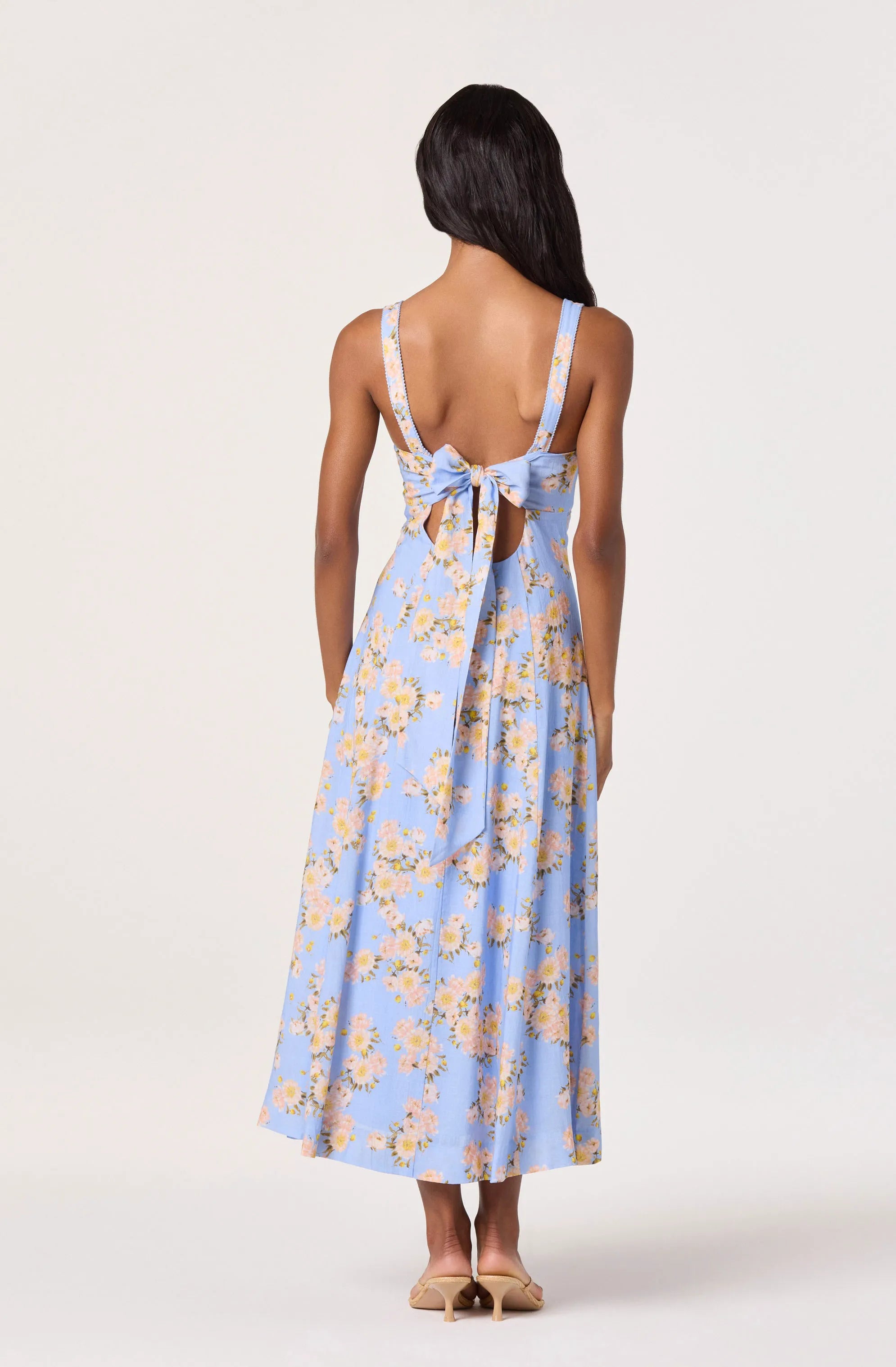 Blue pink floral