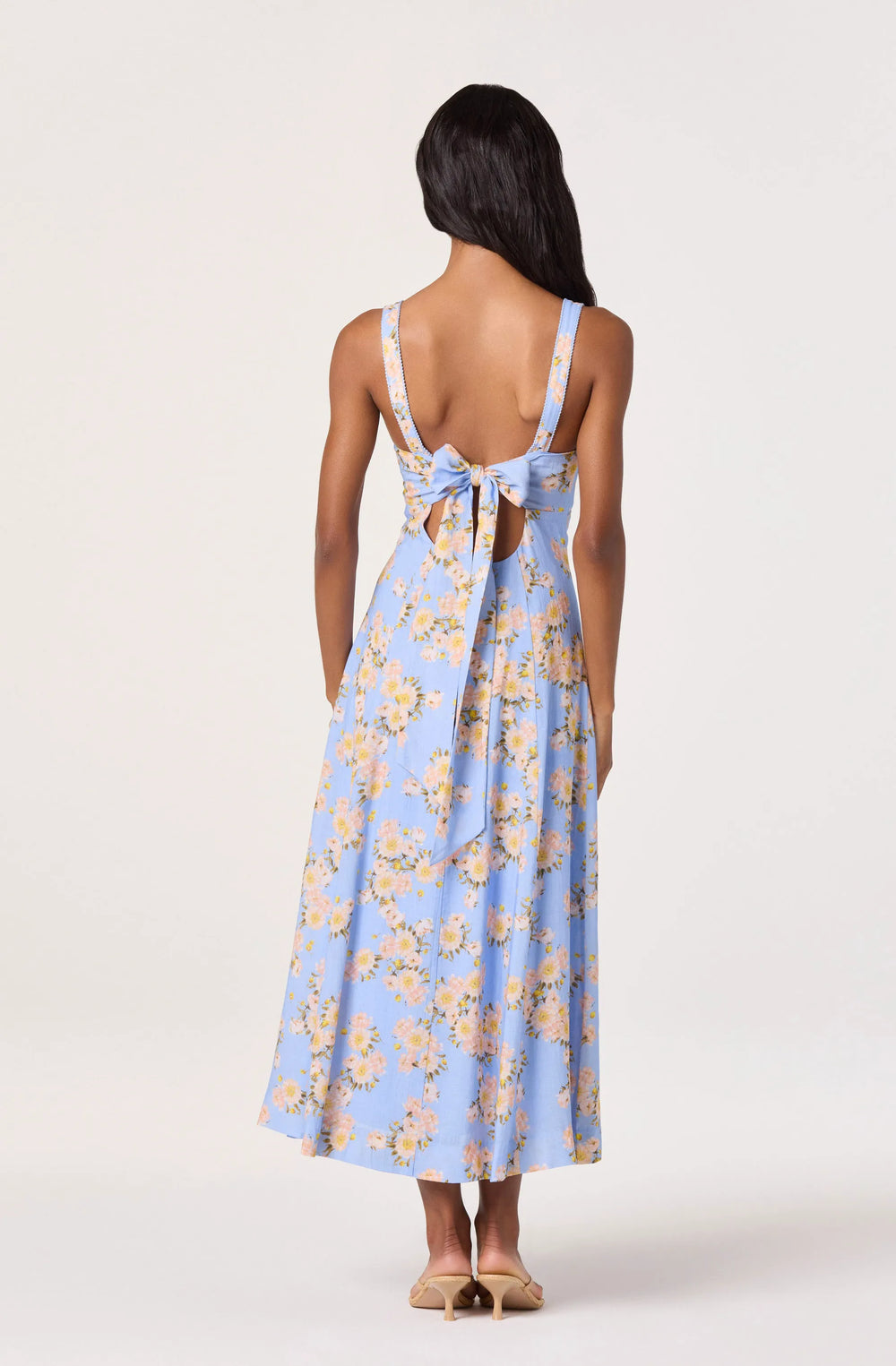 Blue pink floral