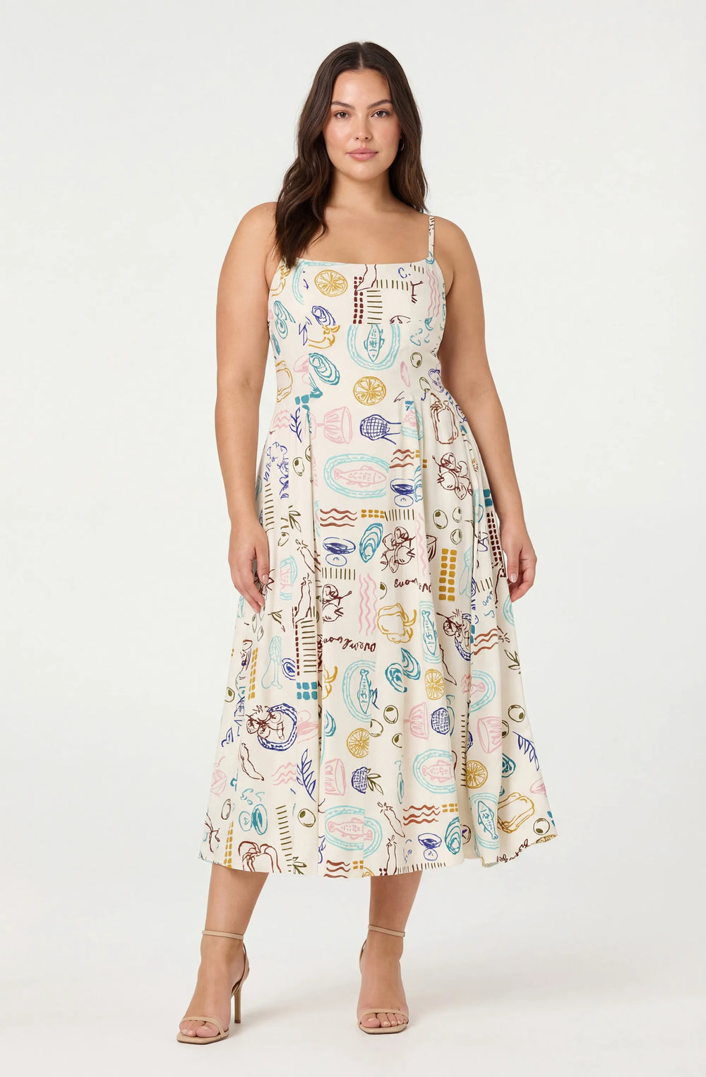 Plus Size - Off white picnic