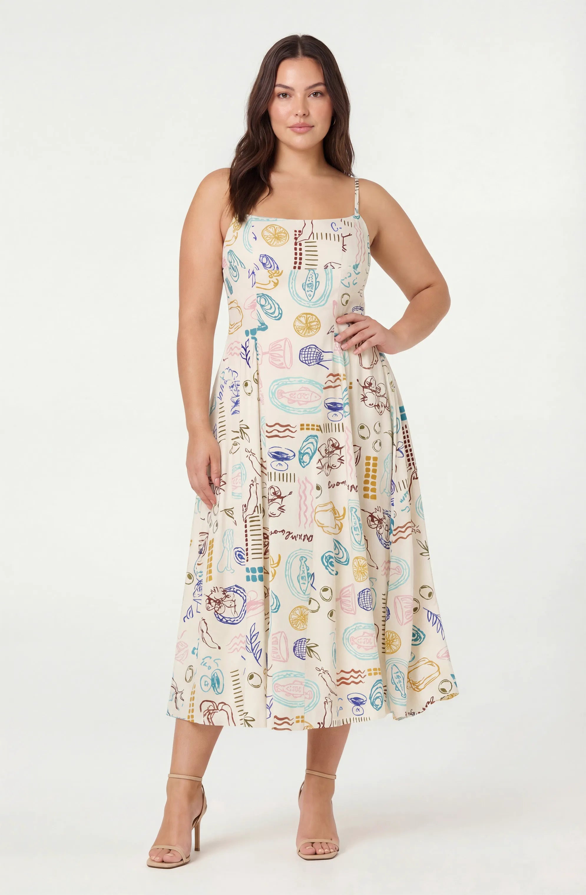 Plus Size - Off white picnic