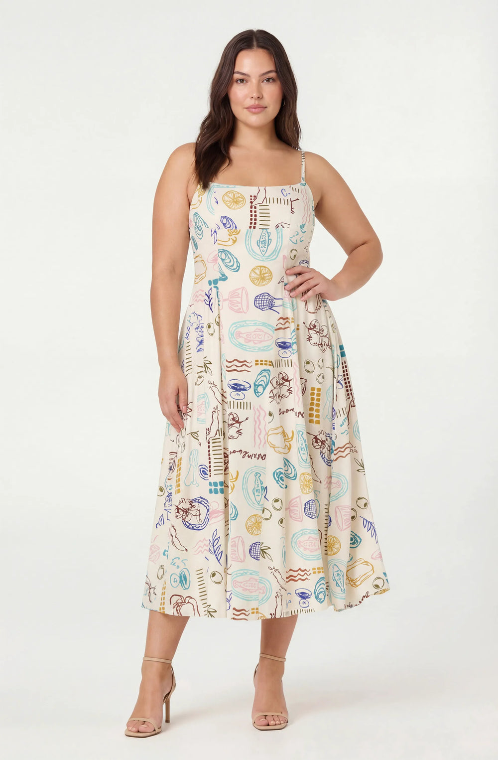 Plus Size - Off white picnic