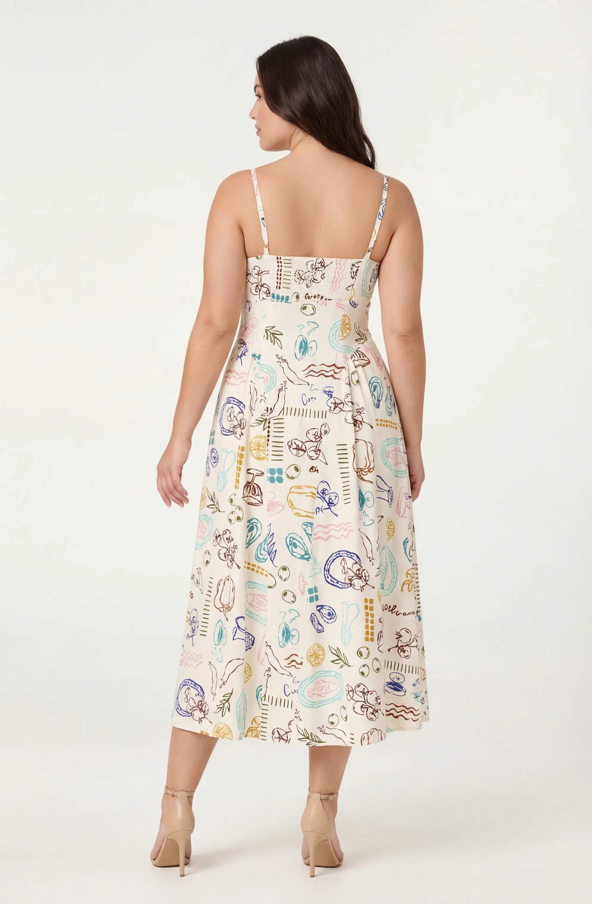 Plus Size - Off white picnic