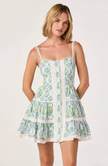 Blue green floral
