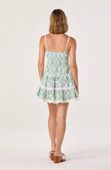 Blue green floral