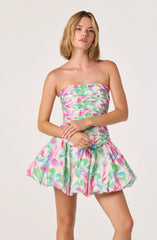 Pink green floral