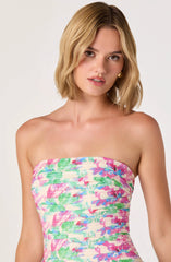 Pink green floral