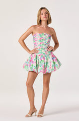 Pink green floral
