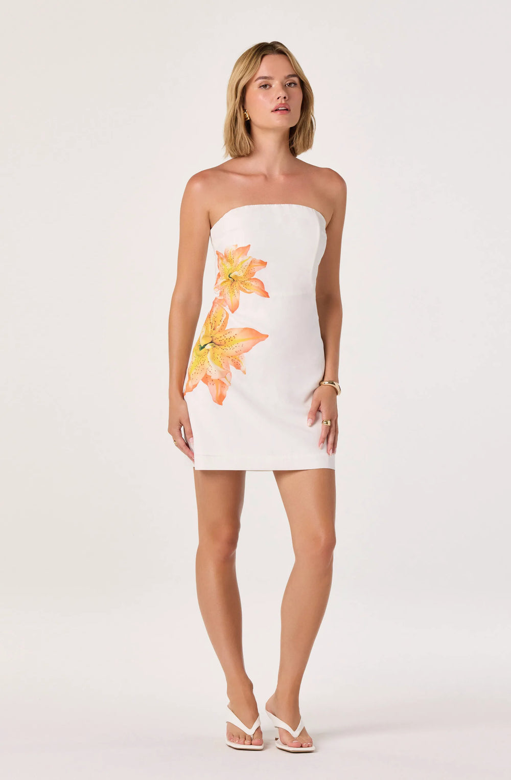 Ivory orange floral
