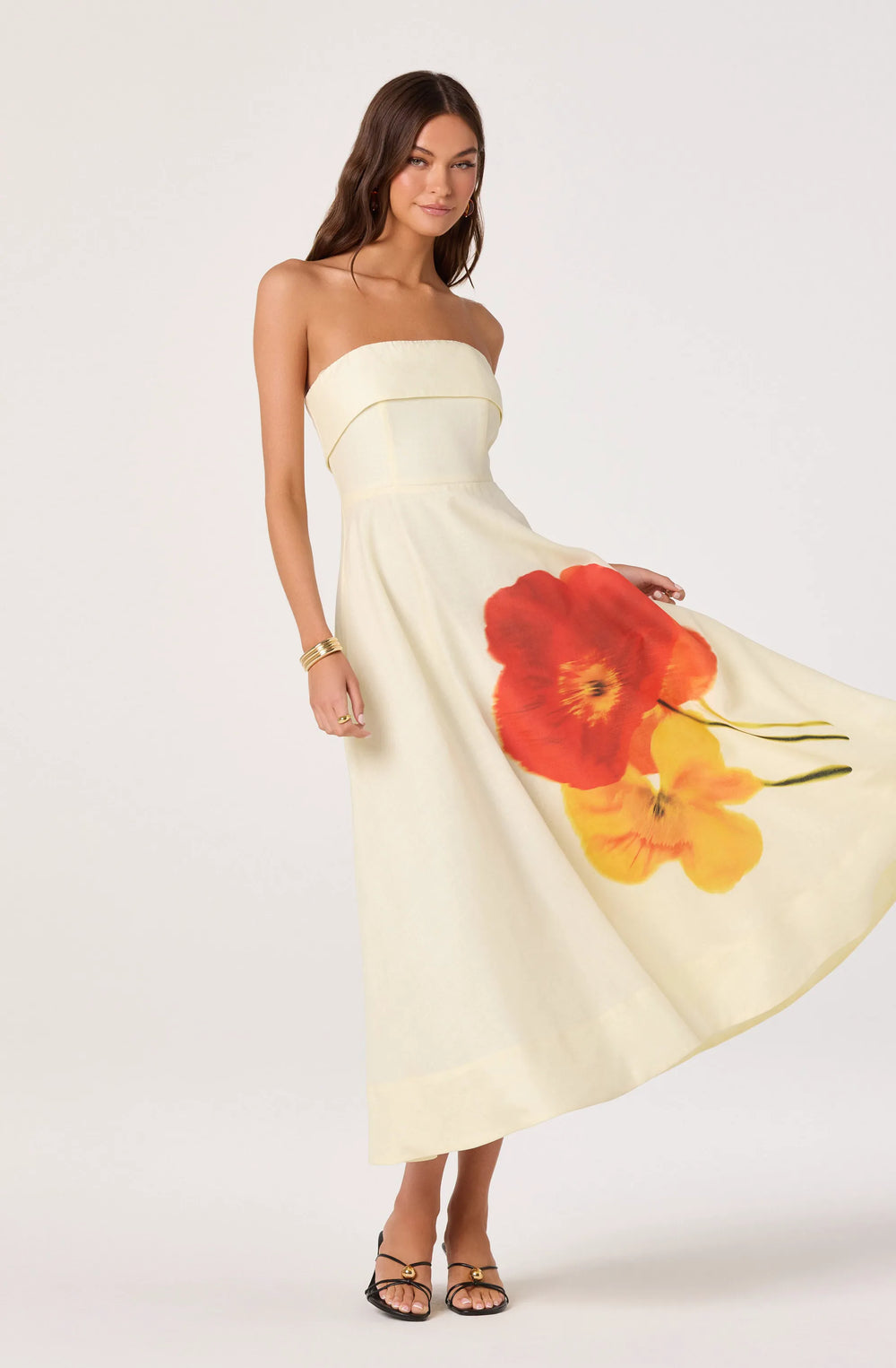 Red yellow floral