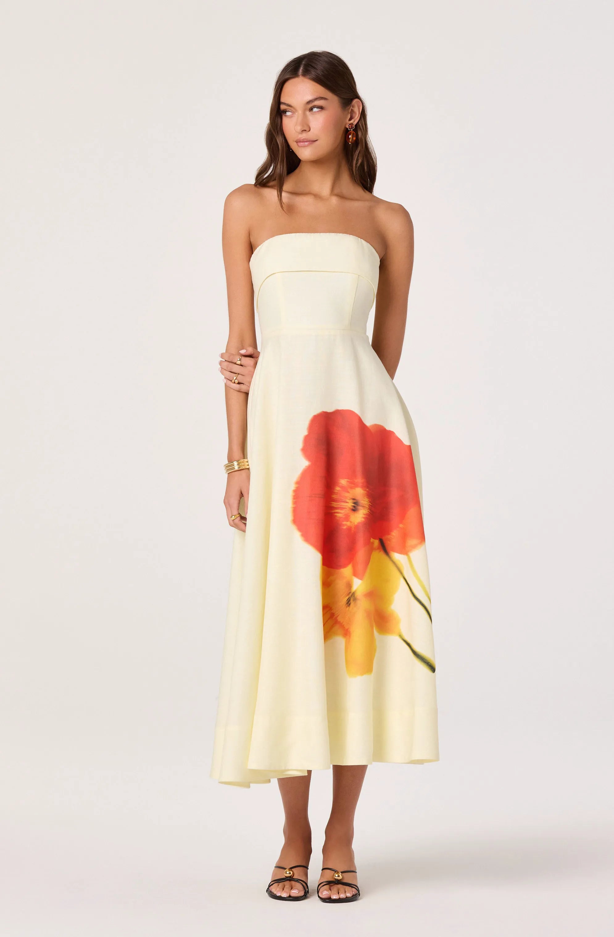 Red yellow floral