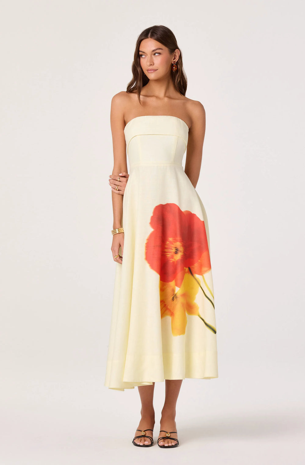 Red yellow floral