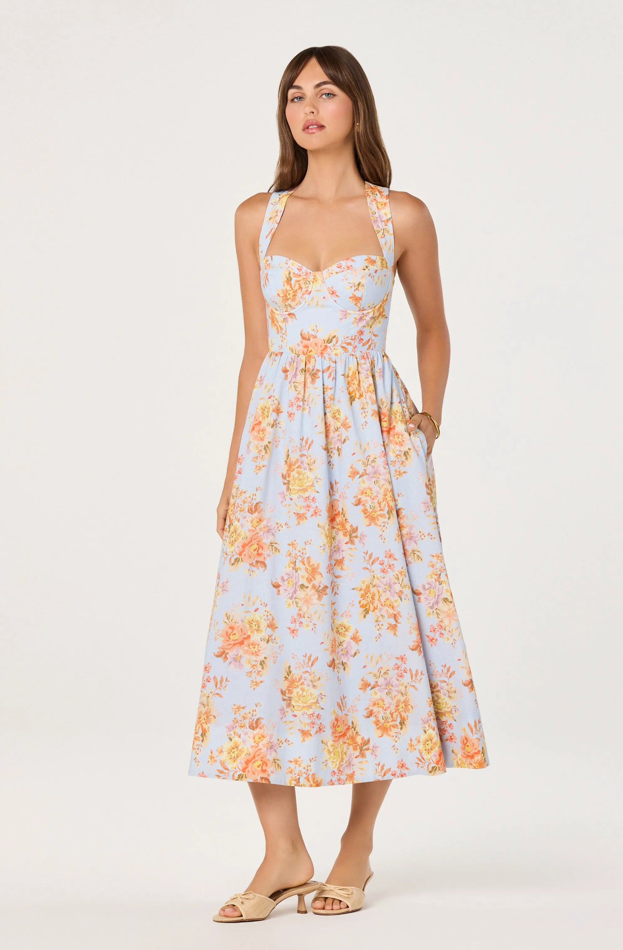 Blue garden floral