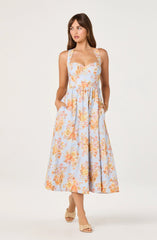 Blue garden floral