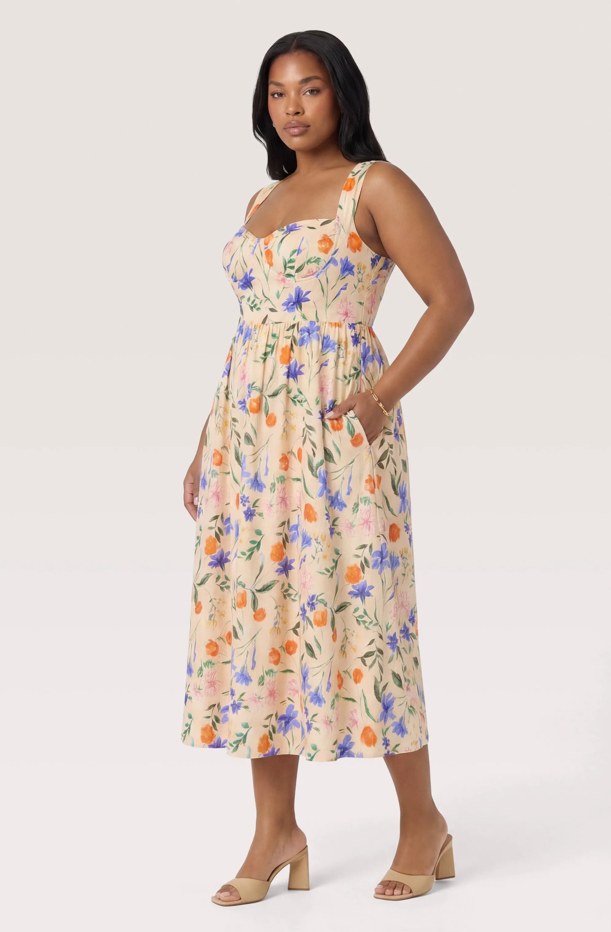 Plus Size - Bright bloom floral