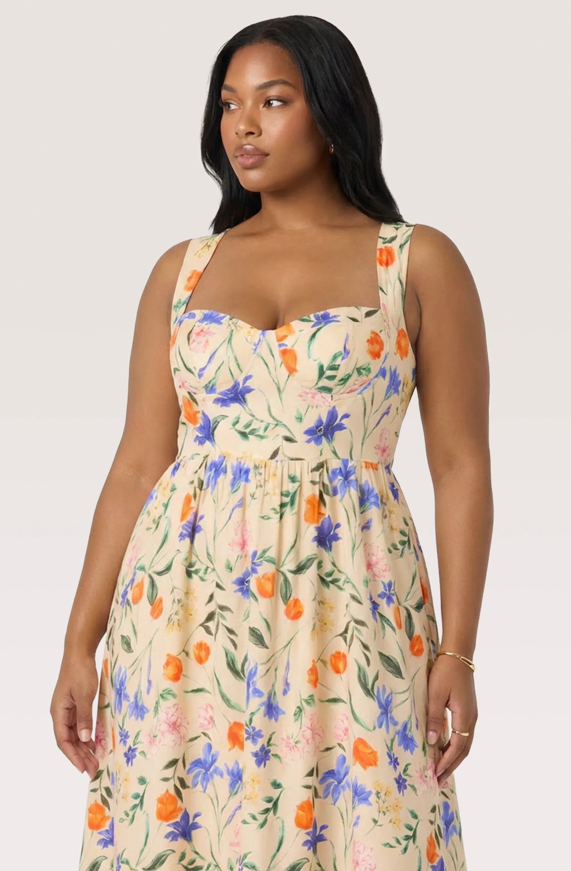 Plus Size - Bright bloom floral