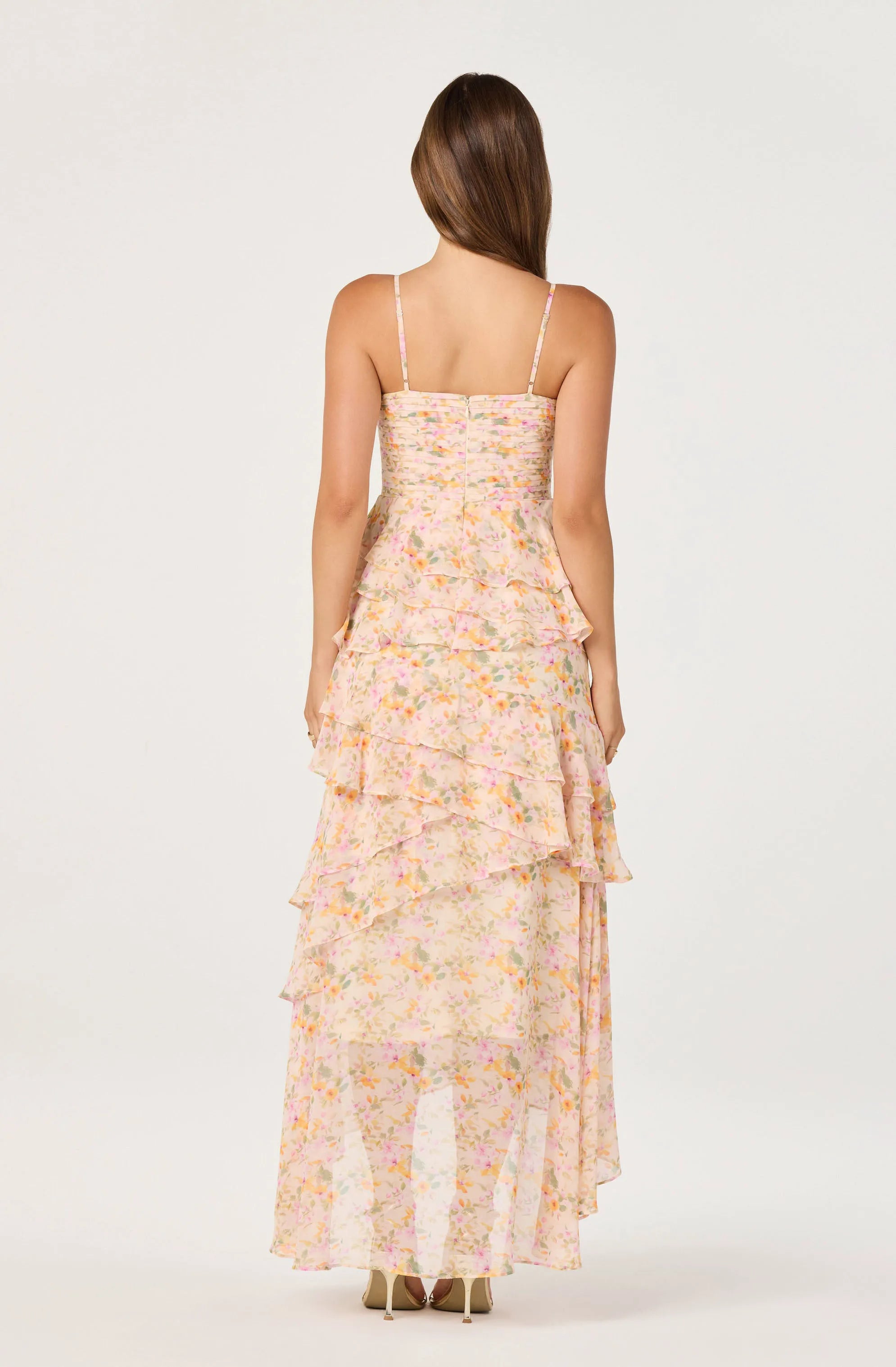 Pink orange floral