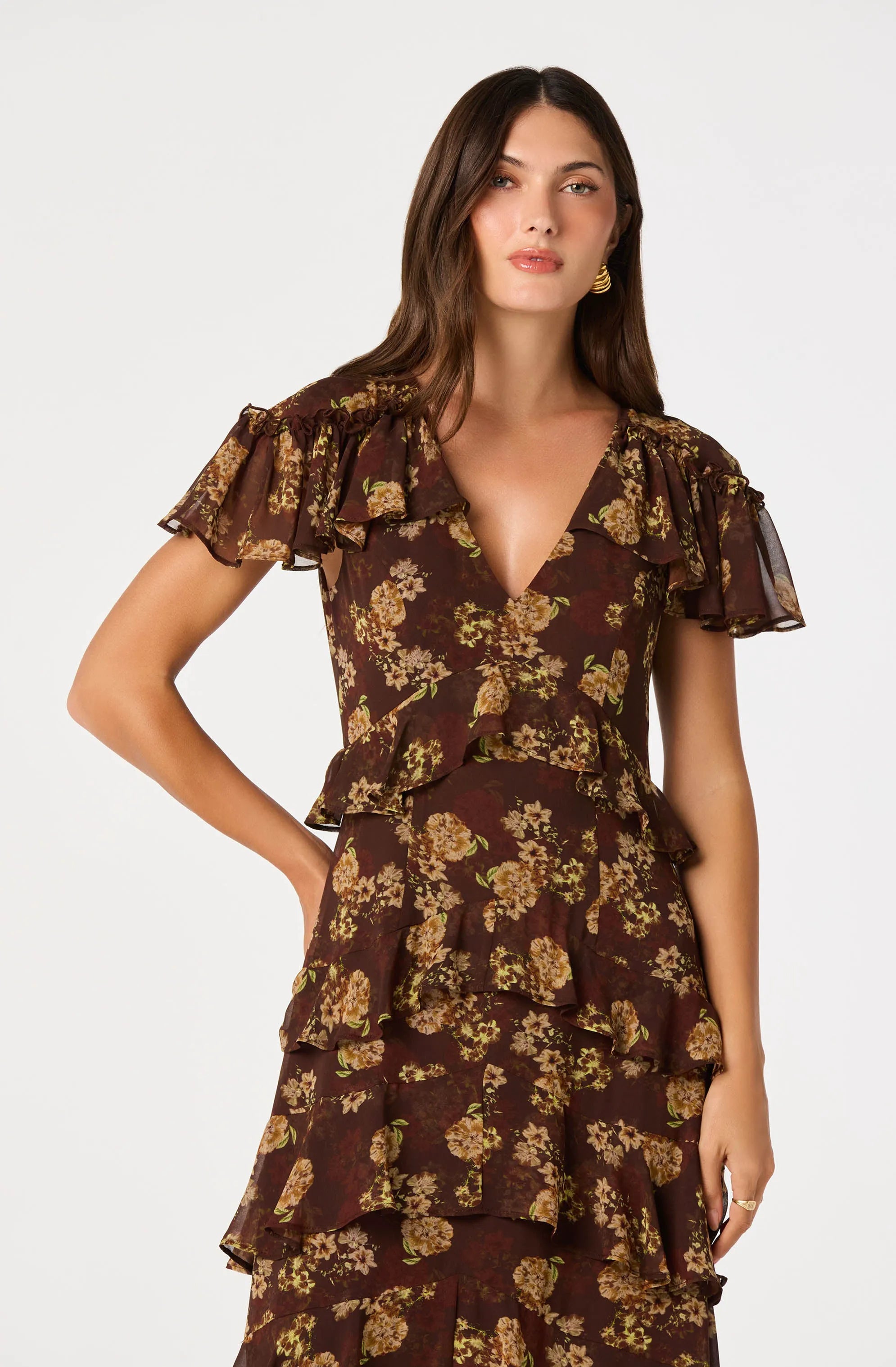 Brown floral
