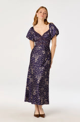 Navy polka dot