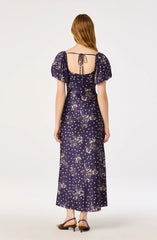 Navy polka dot