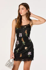 Black leopard floral
