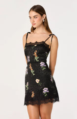 Black leopard floral