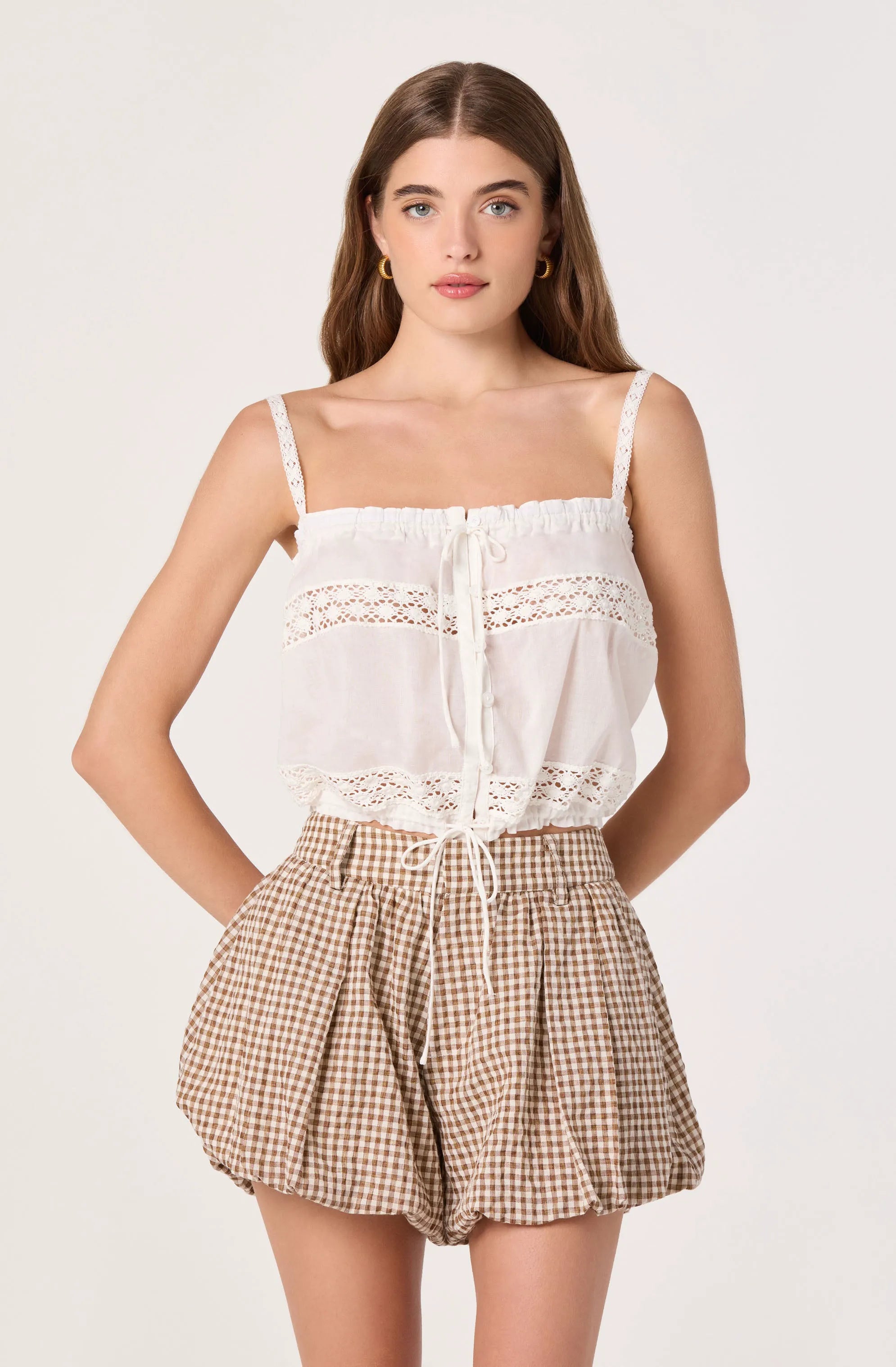 Brown gingham