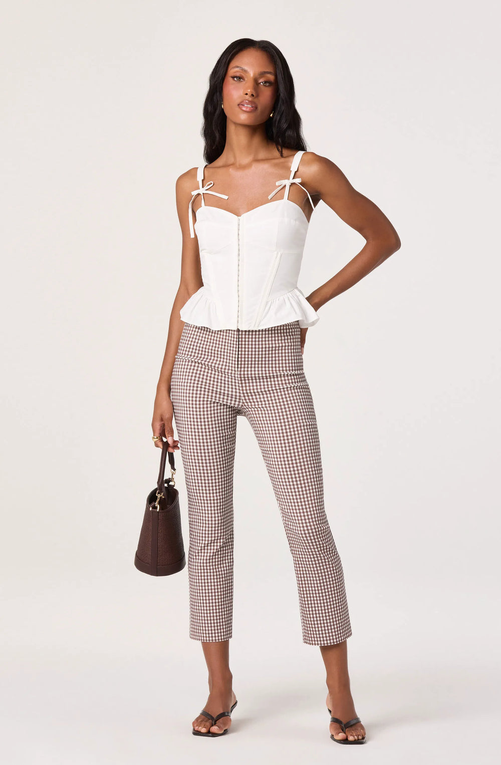 Brown gingham