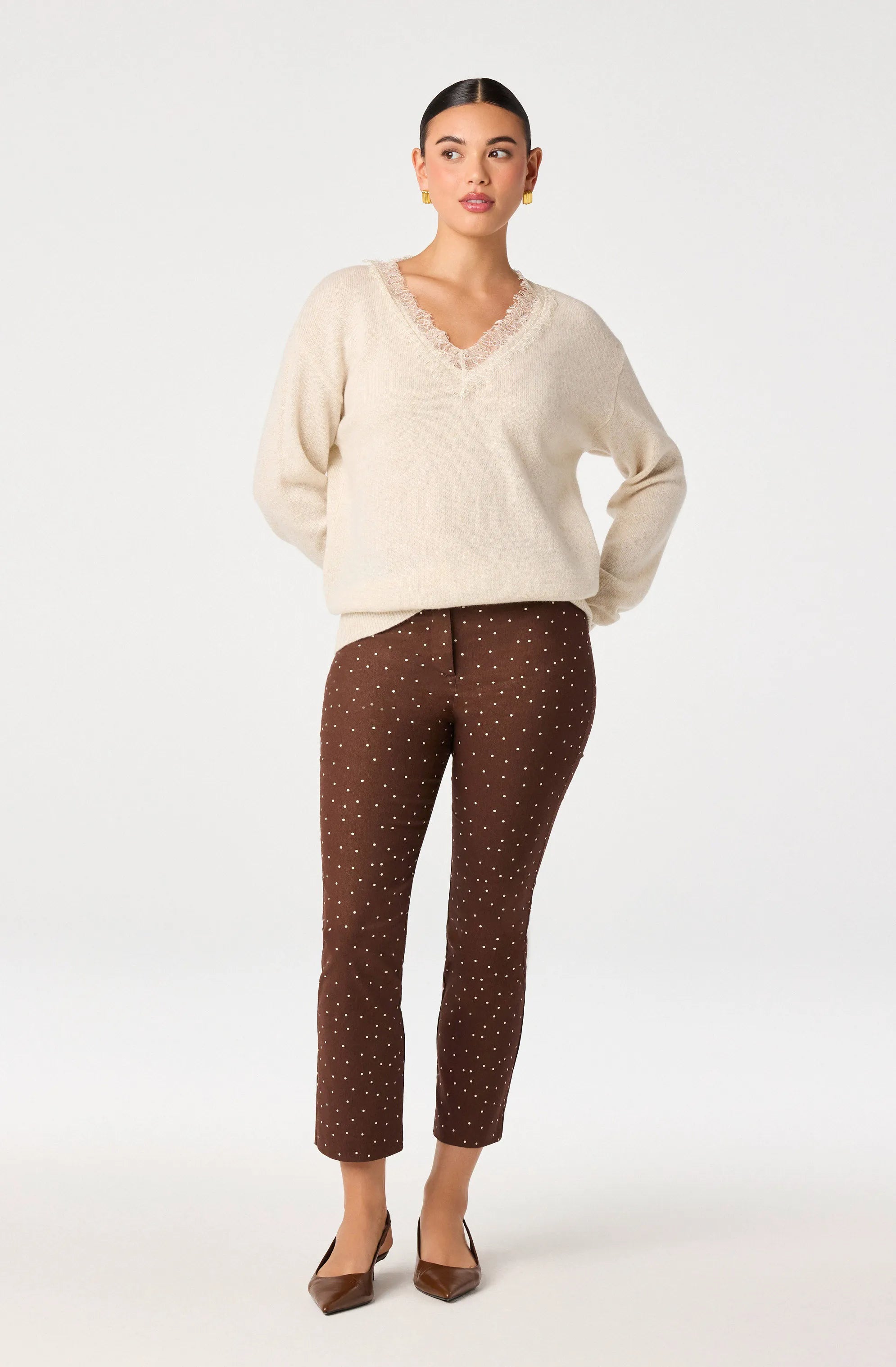 Brown polka dot