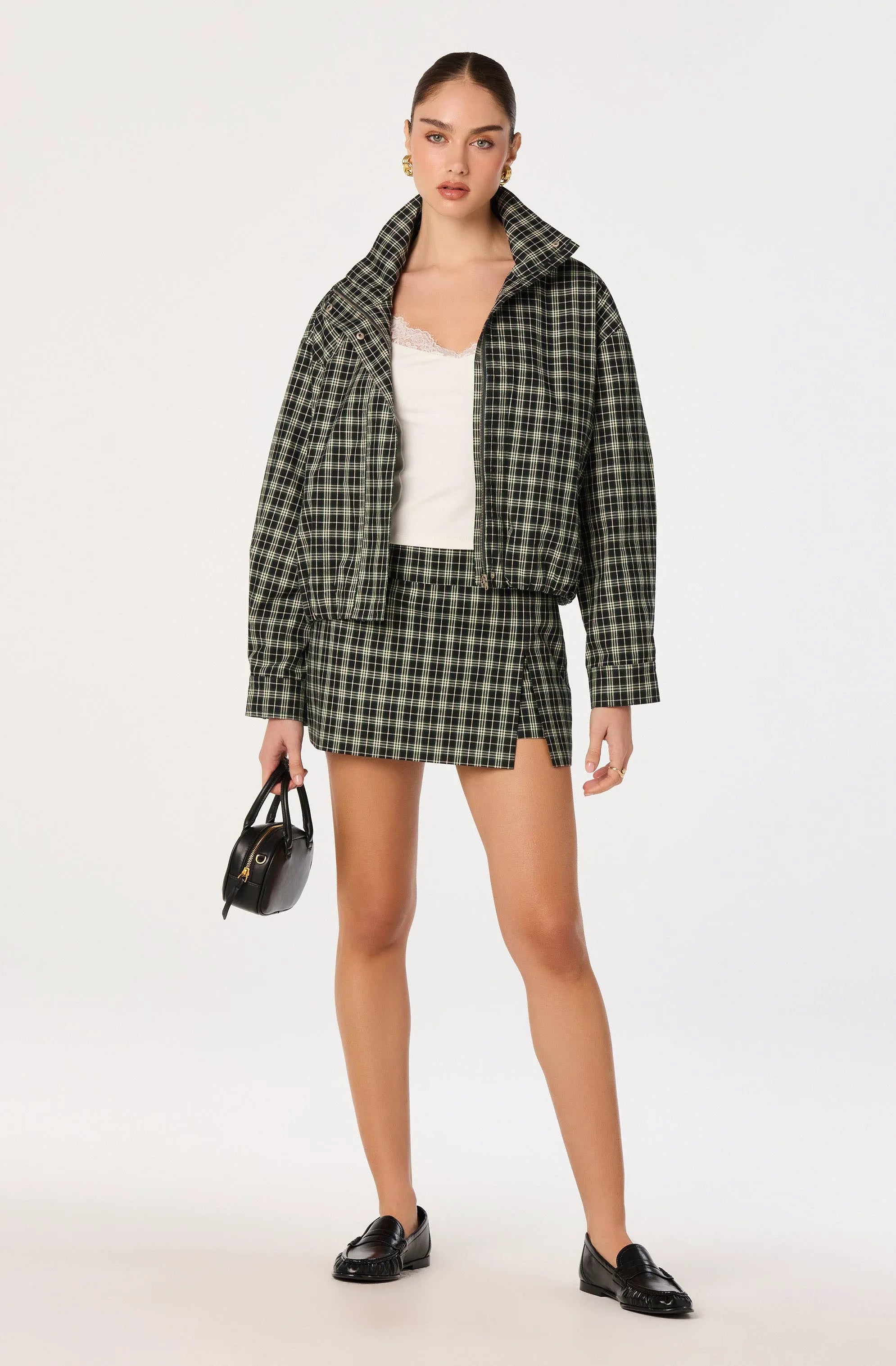 Black green plaid