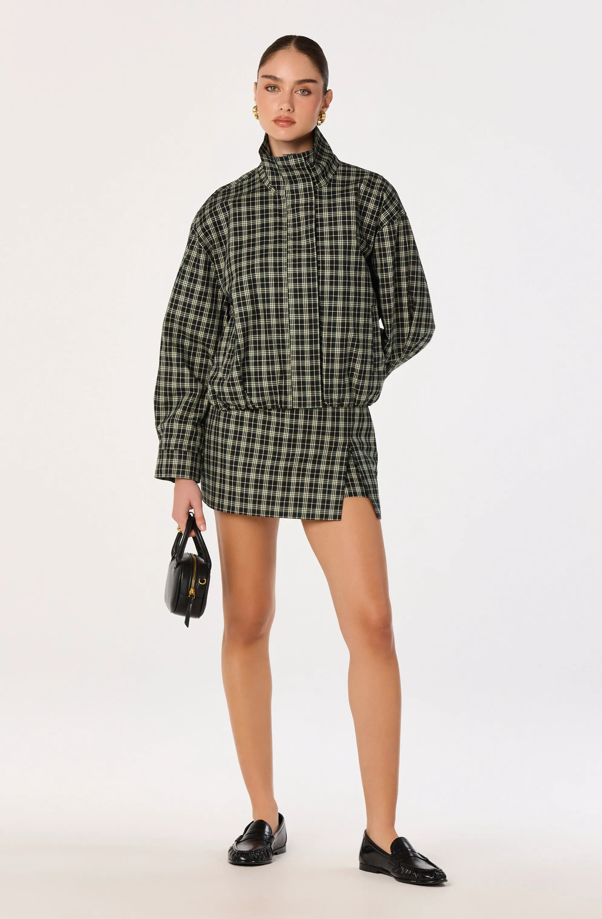 Black green plaid