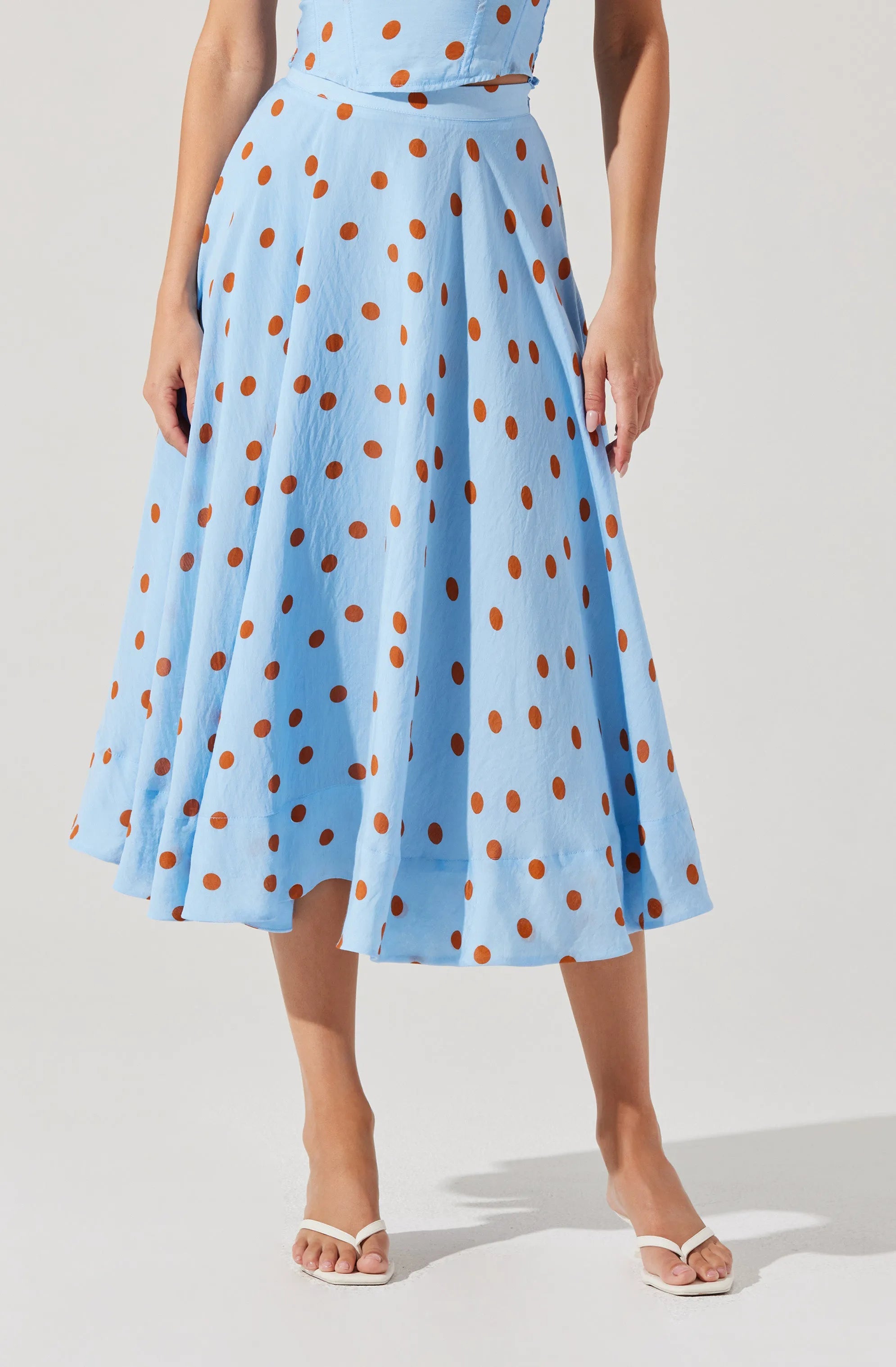 Blue rust polkadot