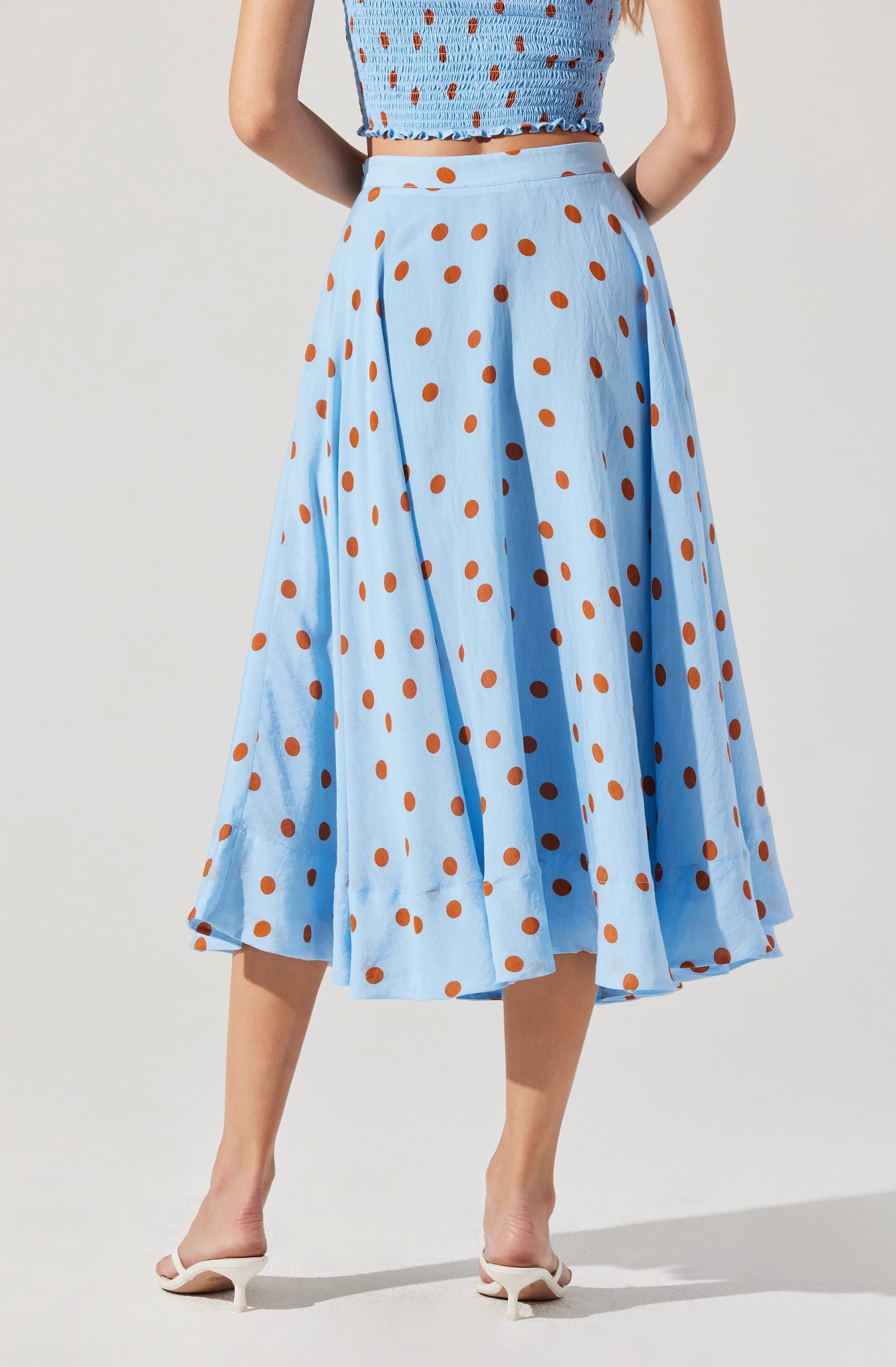 Blue rust polkadot