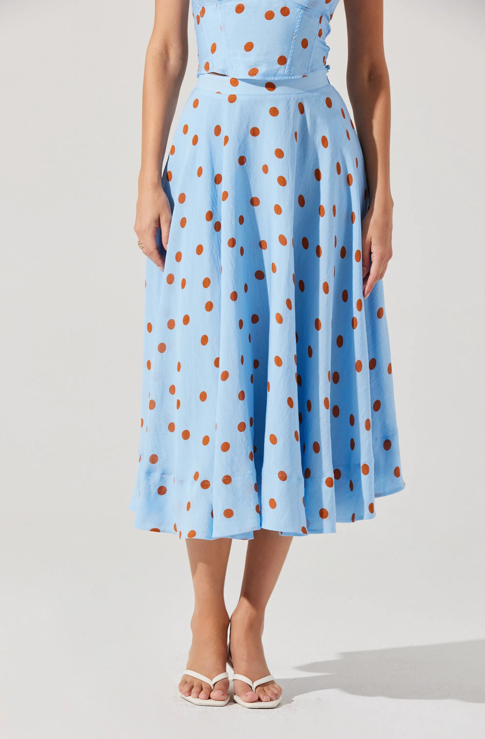 Blue rust polkadot