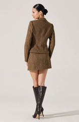 Brown herringbone