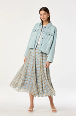 Blue brown plaid