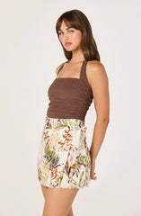 White multi floral