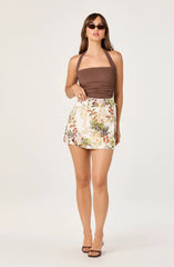 White multi floral