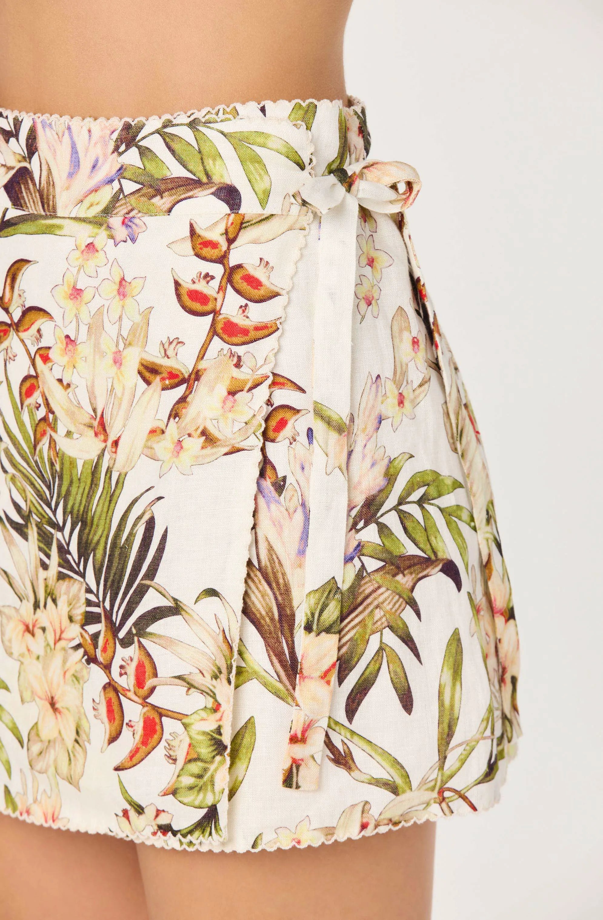 White multi floral