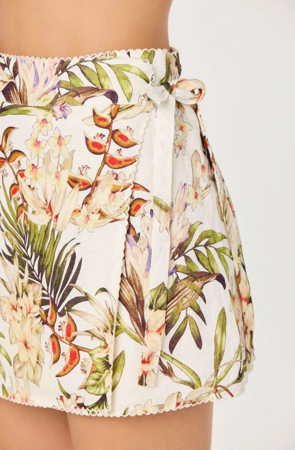 White multi floral