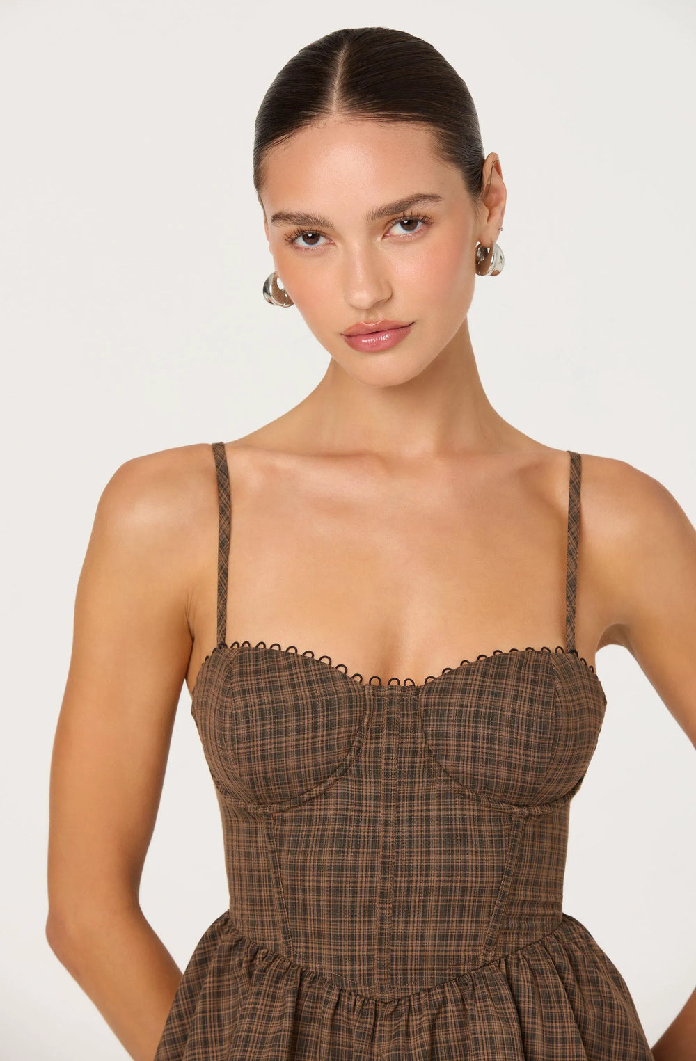 Black brown plaid